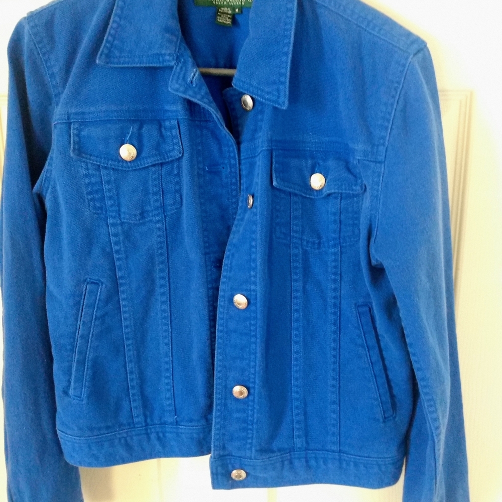 Polo Ralph Lauren Bright Blue Spring Jacket Size Medium